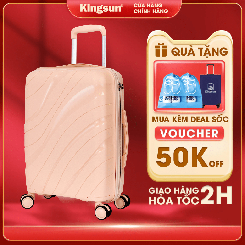 Vali Du Lịch Nhựa PP02 Cao Cấp, Vali Kéo Chống Va Đập Size 28, Bảo Hành 5 Năm