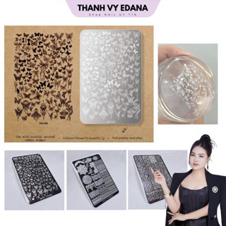 Khuôn in gấm hoạ tiết làm nail, khuôn in rẻ loại đẹp [THANH VY EDANA]