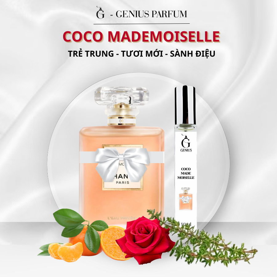 Nước Hoa Nữ Made.moiselle chai chiết 10ml 20ml Hương thơm Trẻ Trung, Tươi Mới, Sành Điệu - Genius Pe