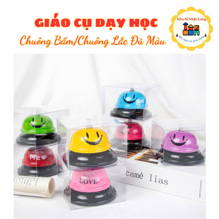  Giáo Cụ Dạy Học - Chuông Bấm Chuông Lắc Mặt Cười Để Bàn Đủ Màu 