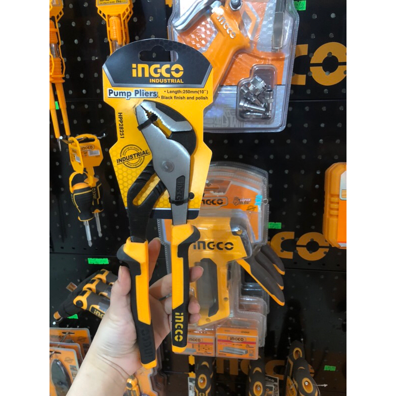 Kìm Mỏ Quạ 10 Inch (250mm) Cr-V – Mở 50mm – Tay Cầm TPR Chống Trượt INGCO HPP28251