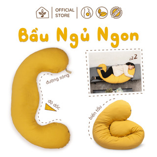 Gối Ôm Bà Bầu, Gối Bầu Đậu Khuyết Đa Năng Cotton Bông Gòn Lông Vũ Êm Ái | | Nhà Đậu | 159
