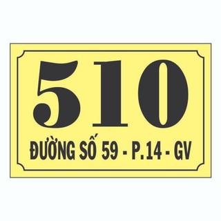 Bảng số nhà mica Đài Loan
