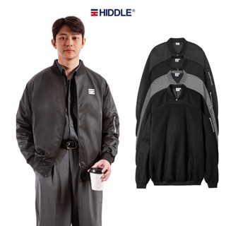 Áo khoác bomber nam chính hãng HIDDLE kaki, gió, nỉ waffle Hàn Quốc basic khóa kéo| H04-AK3&H11-AK10&H12-AK2