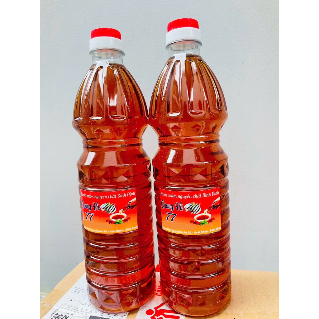 Combo 2 lit mắm nhĩ cá cơm than Bình Định 30 đạm 1lit/chai