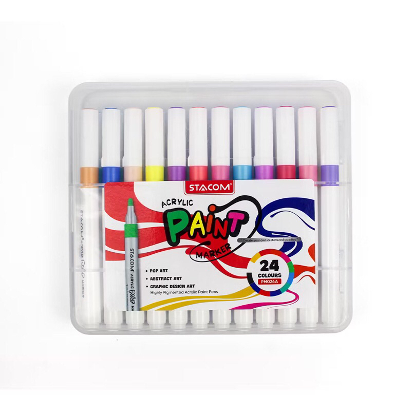 Bộ bút 24 màu Acrylic Paint Marker