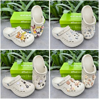  Sục Cross chữ đế cao 6cm Màu Kem tặng charm siêu cute  Sục Chữ Đế Cao Màu Kem  