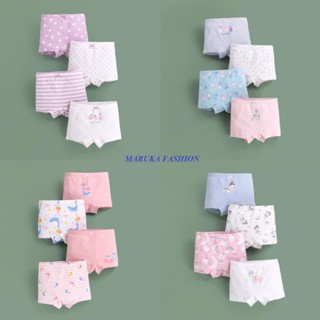 [M01 Hàng cao cấp] Combo 4 quần lót bé gái, quần chip trẻ em cotton cao cấp size 10-43kg Maruka Fashione