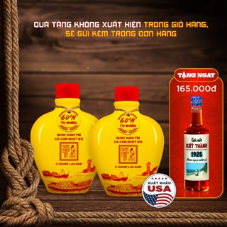 COMBO 02 BÌNH GỐM 60N 250ML/BÌNH Nước Mắm Tĩn cá cơm ruột đỏ độ đạm rin nguyên chất ủ chượp lâu năm