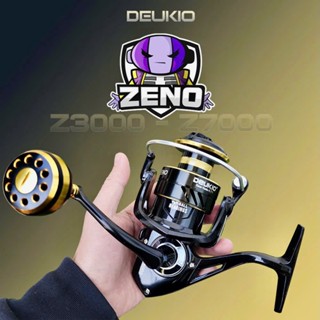 MÁY CÂU CÁ DEUKIO ZENO  KIM LOẠI TAY QUAY ĐỘ NÚM TẢI CÁ 10 ĐẾN 13 CÂN MẪU MỚI NHẤT 2025