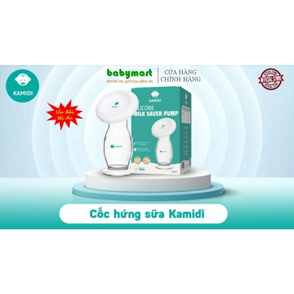 Cốc hứng sữa chính hãng Kamidi 90ml tiện lợi