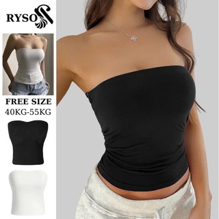  Áo Ống Cúp Ngực Dài Trơn Basic  Áo Quây Ngang Thun Gân Co Giản   Không Mút   RYSO FASHION 