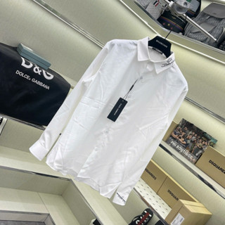 Áo sơ mi trắng nam dài tay PB lụa nến thêu chữ kí Đôn Chề logo vương miện kim tuyến cổ và ống tay SM202P