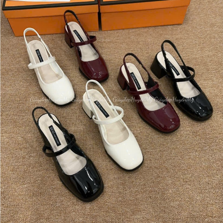 Giày búp bê nữ kiểu dáng slingback ( chân gầy mỏng lùi 1 size ạ ) mũi vuông 4cm hàng cao cấp full hộp ( LT03 ) | BigBuy360 - bigbuy360.vn