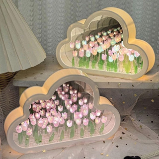 Đèn ngủ hoa Tulip đám mây tự làm chất lượng cao cấp dây cắm USB làm quà tặng, trang trí