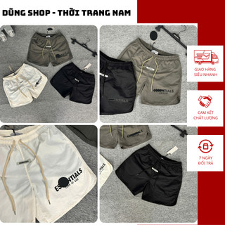  Quần Đùi Gió Ét Sen Sồ Chữ Cao Su Nổi Cực Ngầu - Quần Short Gió Ét Sen Sồ 3 Màu Logo Cao Su Cao Cấp 