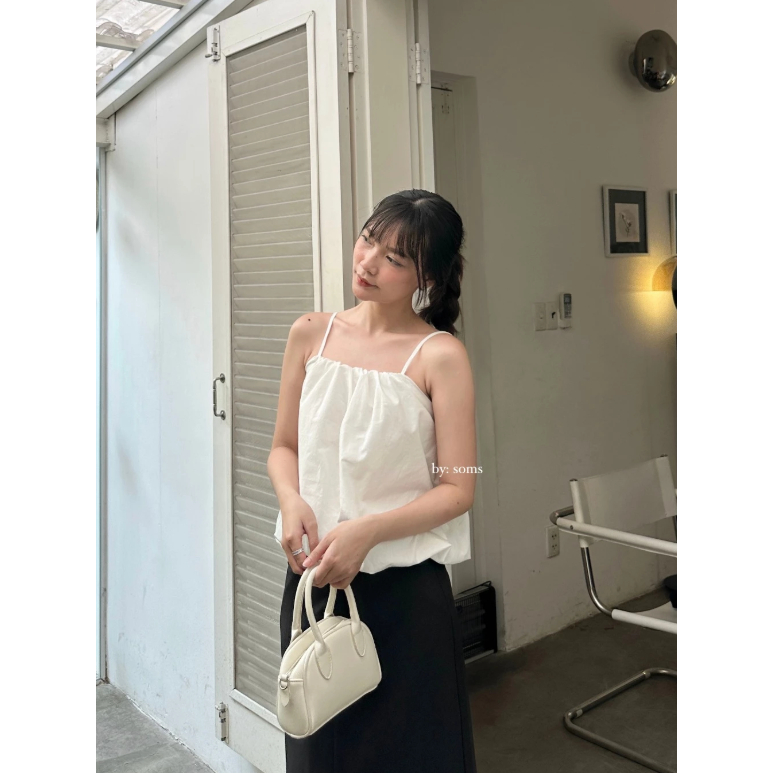 [Pass] Áo hai dây bí hở lưng linen - 𝐃𝐞𝐥𝐢 𝐓𝐨𝐩 (ảnh thật cuối)