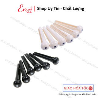 Chốt đàn guitar acoustic  Nhựa màu trắng 1 chiếc Enzi