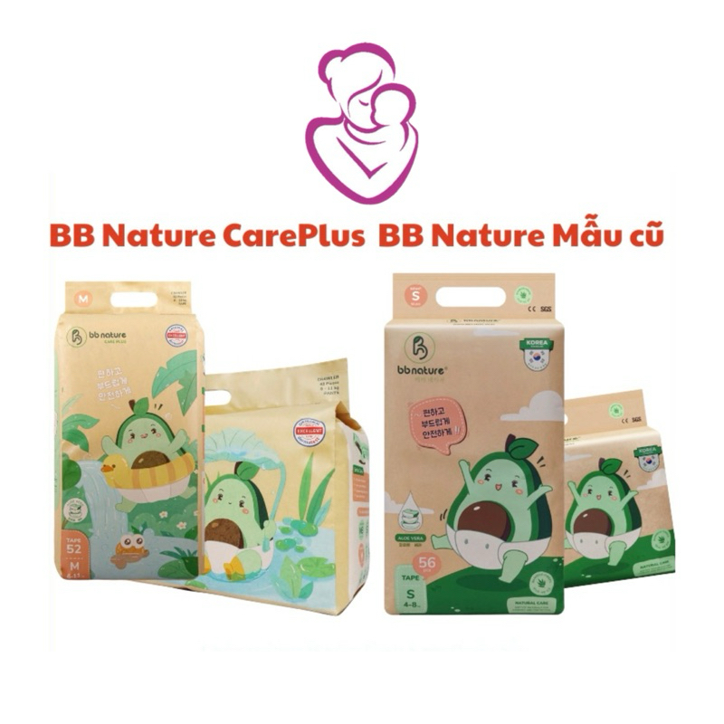 Bịch Bỉm hữu cơ BB Nature hoặc BB Nature care plus đủ size NB/S/M/L/XL/XXL/3XL/4XL