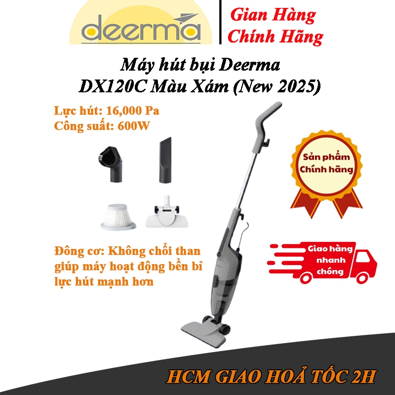 Máy hút bụi Deerma DX120C màu xám