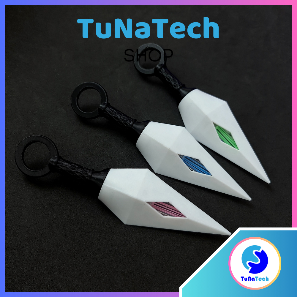 Kunai - Phụ Kiện Keyrambit, Nhựa In3D Siêu Đẹp, Có Led Neon