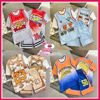 Đồ bộ thun lạnh thể thao bé trai in logo câu lạc bộ cực ngầu in 3D cho bé 9 đến 22kg