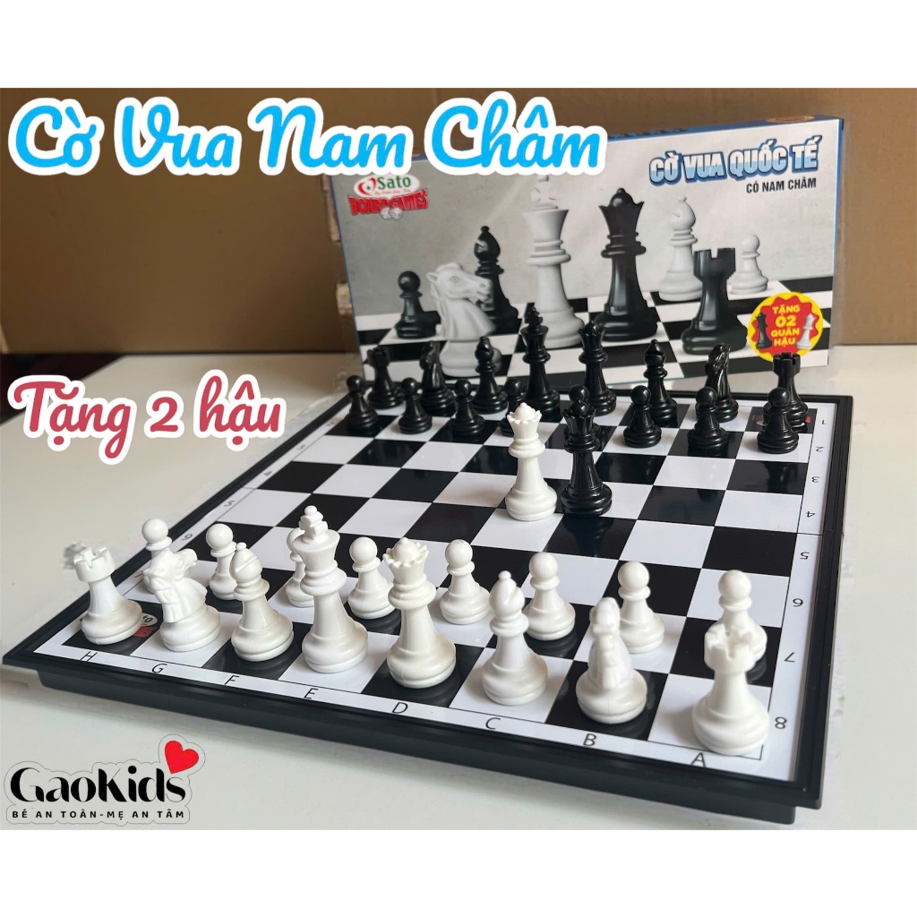 Cờ Vua Quốc Tế - Bàn Cờ Vua có Nam Châm Sato [Made in Việt Nam]