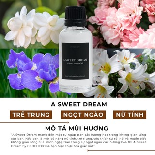 COMBO 2 chai tinh dầu khuếch tán hương nước hoa CODEDECO 30ml