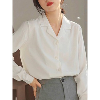 Áo sơ mi lụa nữ, áo lụa trắng cổ vest dài tay, vải mềm mịn mát phong cách trẻ trung công sở nữ tính 7.Beautiful A120