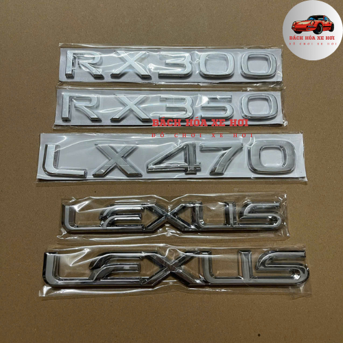 logo chữ nổi LEXUS RX300, RX350, LX570, LX470 dán thân xe hàng giá rẻ