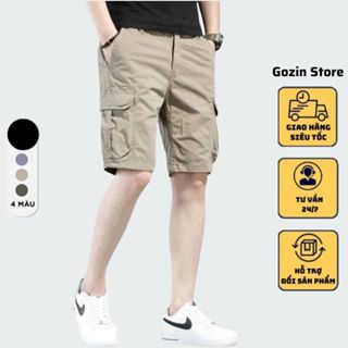 Quần short kaki túi hộp nam GOZIN.STORE chất vải kaki cotton co giãn bigsize