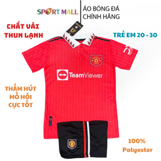 Áo Bóng Đá, Đồ Đá Banh, Áo MU Trẻ Em Size 20-30 Thun Lạnh SPORTMALL
