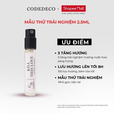 Tinh dầu thơm CODEDECO Kill This Love Ver 3 - Vial 2.5ml