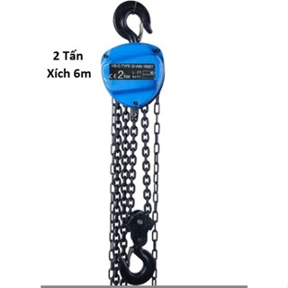Pa lăng xích, Tời Ba lăng xích kéo tay tải trọngk 1T-2T xích dài 6 mét