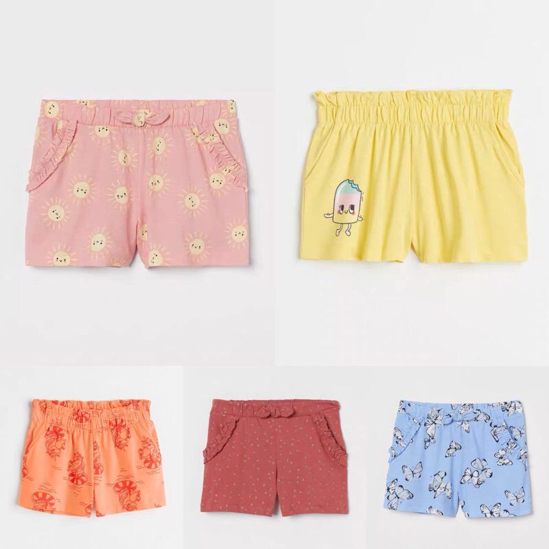 Quần đùi cotton Hm bé gái ( nhiều mẫu)