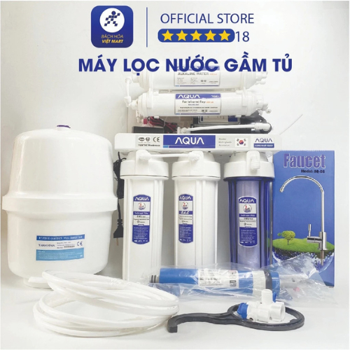 Máy lọc nước RO không vỏ tủ AQUA 8 9 10 cấp lọc lắp gầm tủ bếp máy lọc không tủ dùng trong gia đình