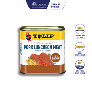 Thịt Heo Hộp Xông Khói Bacon Tulip 340g - Nhập Khẩu Đan Mạch | Tulip Pork Luncheon Meat with Bacon 340g