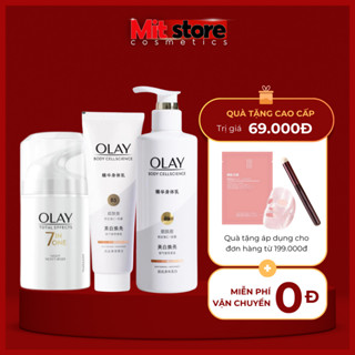  Kem Dưỡng Thể Trắng Da OLAY Vitamin B3+ Retinol Vitamin C Olay Bright Ultra Whitening đủ combo 