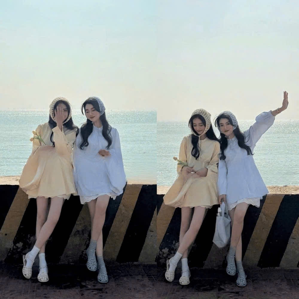 Set Áo BabyDoll Kẻ Mix Chân Váy Ren 2 Màu 2001 Clothing