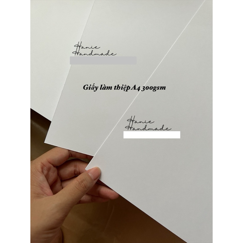 10 tờ giấy bìa a4 trắng làm thiệp 300gsm