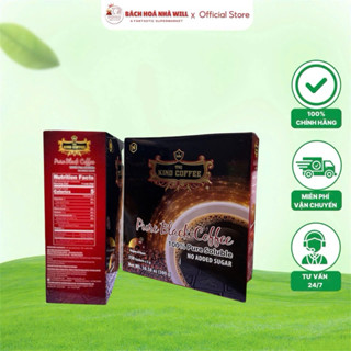  Combo 2 hộp cà phê Hoà Tan Đen Thuần Khiết  150 gói x 2= 300 gói  