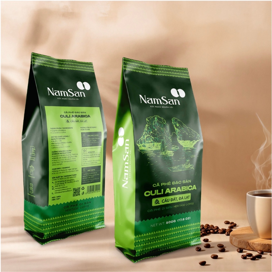 Cà Phê Rang Xay Đặc Sản Culi Arabica Nam San