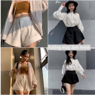  Quần Short Nữ Ống Loe Quần Đùi Ống Rộng Thời Trang Chất Tuyết Mưa Cao Cấp MÃ 506 