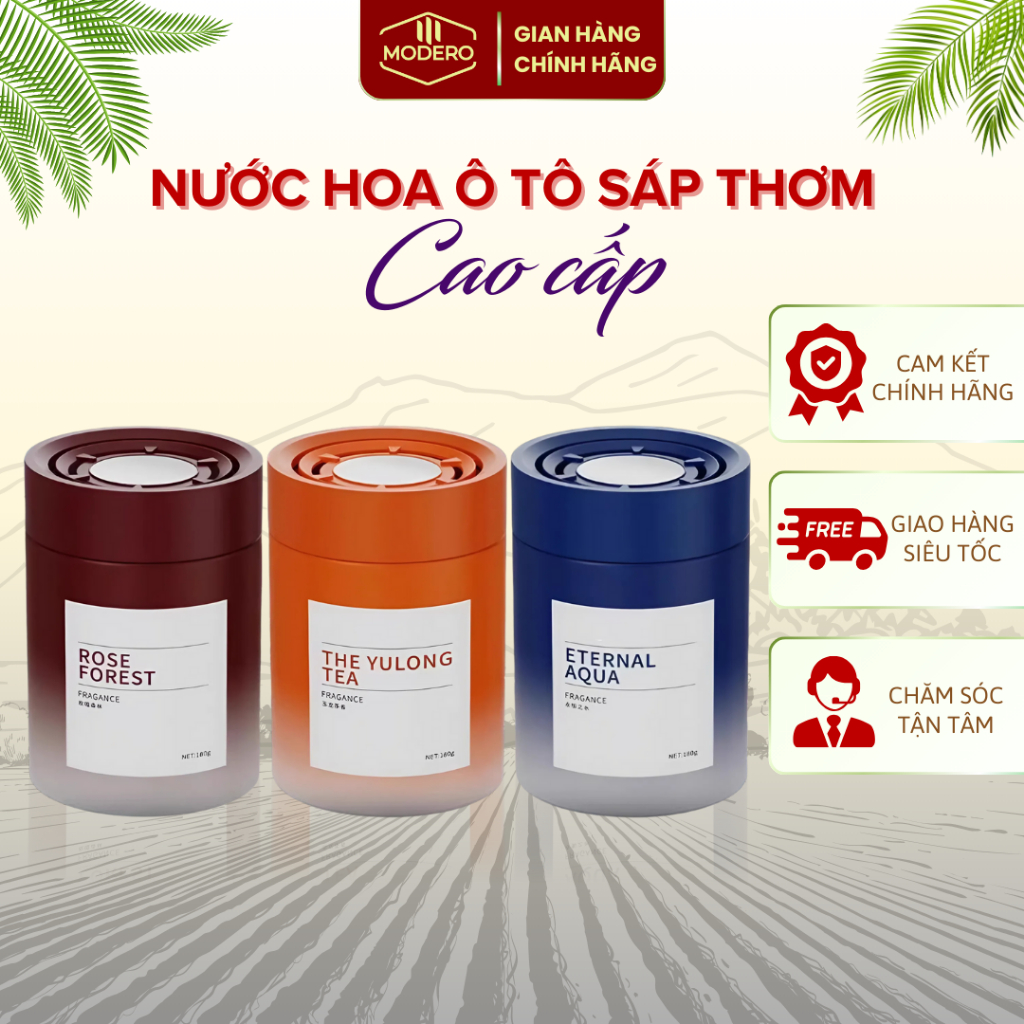 Nước Hoa Ô Tô Cao Cấp - Sáp Thơm Khử Mùi Hiệu Quả, Hương Thơm Tự Nhiên, Dễ Chịu, Giảm Căng Thẳng