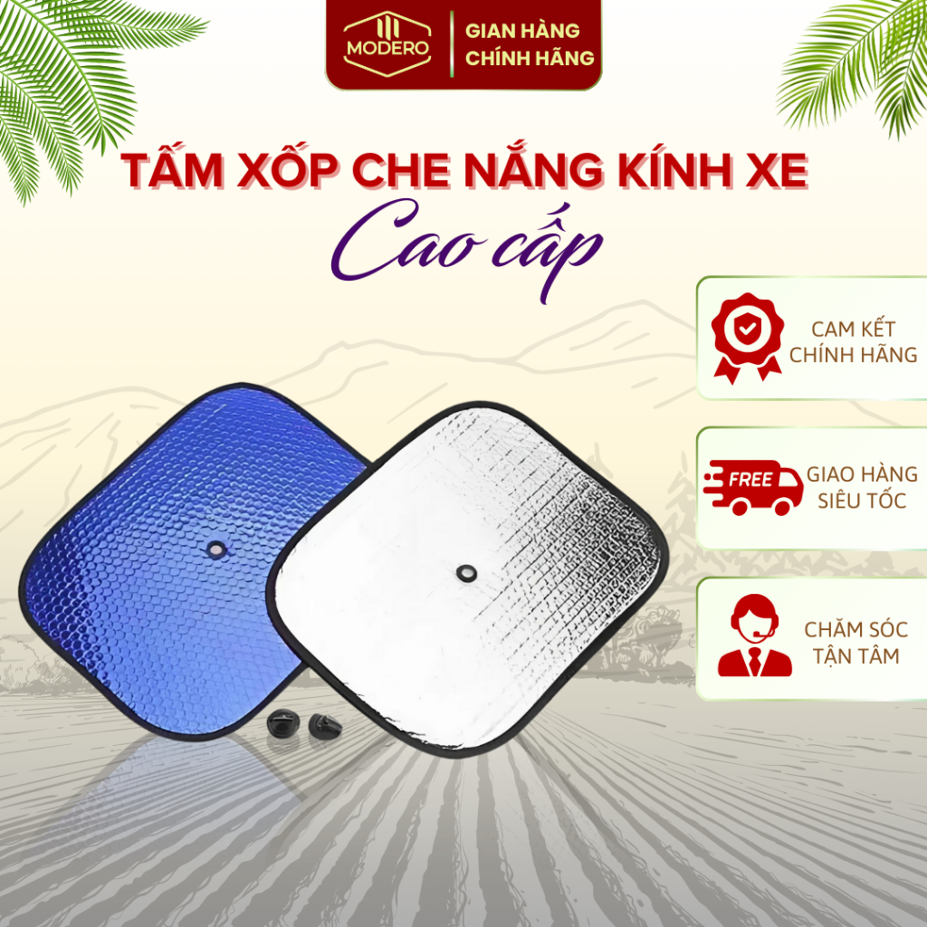 Bộ Che Nắng Ô Tô Hút Kính Tráng Nhôm Cách Nhiệt Phản Quang Che Nắng Tiện Lợi Bảo Vệ Nội Thất