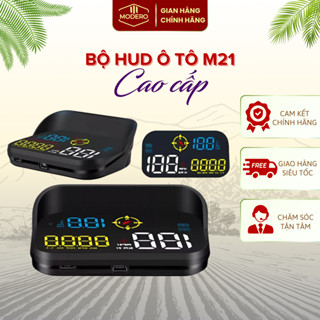 Bộ HUD Ô Tô M21 HUB Hiển Thị Tốc Độ Cảnh Báo Lên Trên Kính Lái, Kết Nối OBD2 -GPS
