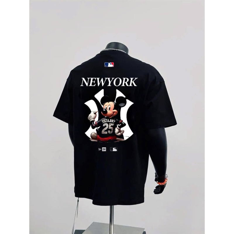 Bộ Áo Thun Quần Short MLB Mickey Cotton 2c Dày Dặn