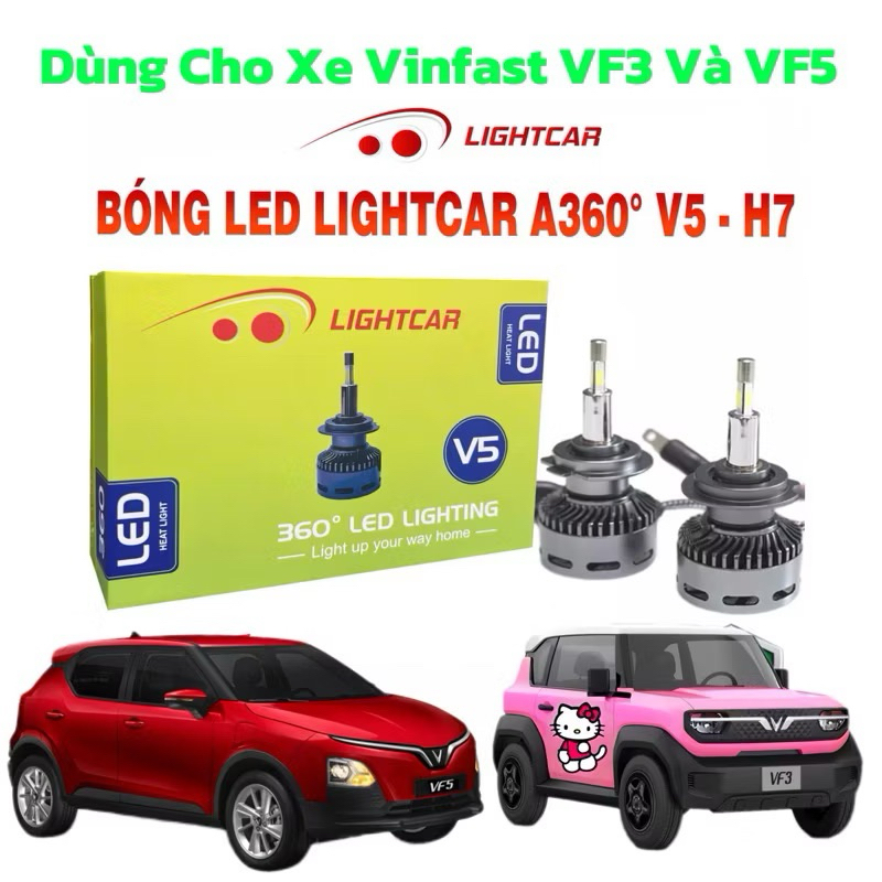 Bóng Led A360 V5 60w Chân H7. Bóng chuyên thay cho dòng xe có Bi Cầu