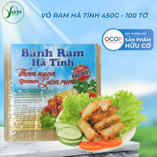 VỎ RAM HÀ TĨNH (450g , 90 - 100 tờ, HÚT CHÂN KHÔNG) đặc sản bánh đa nem đặc biệt ngon - Vườn Đặc Sản
