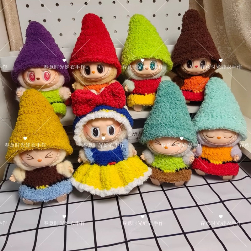 OUTFIT - ĐỒ QUẦN ÁO CHO LABUBU V1-V2- V3 SET BẠCH TUYẾT CHÚ LÙN SIÊU CUTE